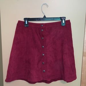 Abercrombie & Fitch velvet red skirt